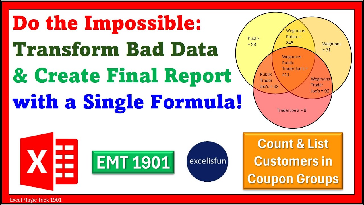 COUNTIFS, GROUPBY & LET Functions: Create Amazing Single Cell Dynamic Spilled Array Report. EMT 1901