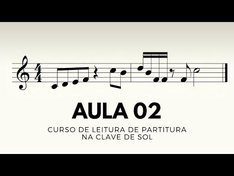 Aula 2 - Lições 1, 2 e 3 com Semibreves | Leitura de Partitura na Clave de Sol