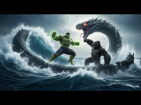 TITANS UNITE! KING KONG Hulk vs Leviathan! | Epic Ocean Battle | Death waves