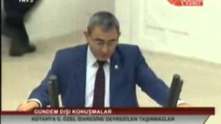 ALİM IŞIK    KÜTAHYA İL ÖZEL İDARESİNE DEVREDİLEN TAŞINMAZLAR hakkında gündem dı