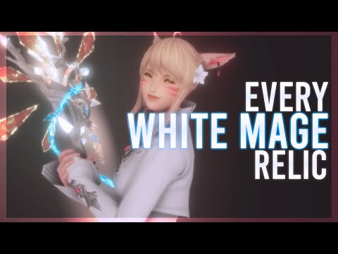 Every White Mage Relic Weapon! ARR - SHB | FFXIV Weapon Showcase || FFXIV ♥