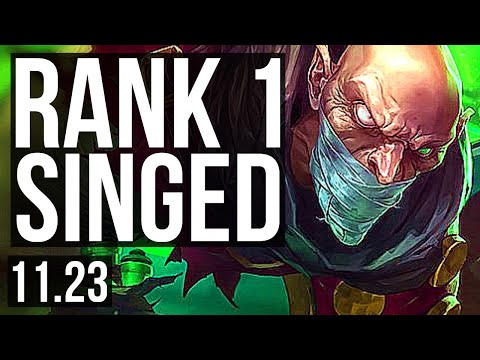 SINGED vs LUX (MID) | Rank 1 Singed, 500+ games, 1.1M mastery | BR Challenger | 11.23