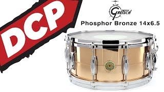 Video thumbnail for Gretsch USA Solid Phosphor Bronze Snare Drum 14x6.5 - Video Demo by Drum Center of Portsmouth