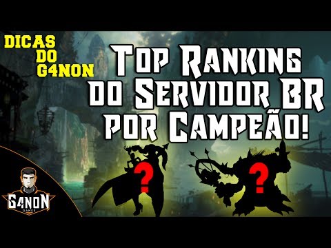 Top Ranking do Servidor BR por Campeão - League of Legends