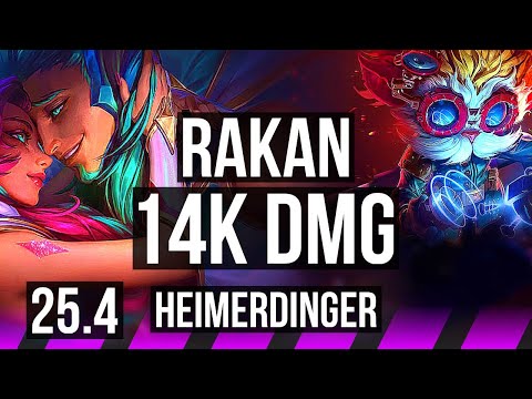 RAKAN & Tristana vs HEIMERDINGER & Miss Fortune (SUP) | 14k DMG, 4/4/36, Comeback | KR Master | 25.4