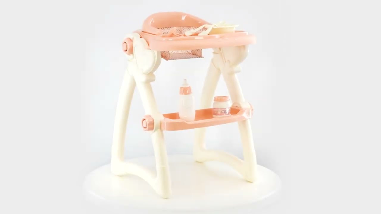 Baby Dolls Feeding High Chair Kids Play Set