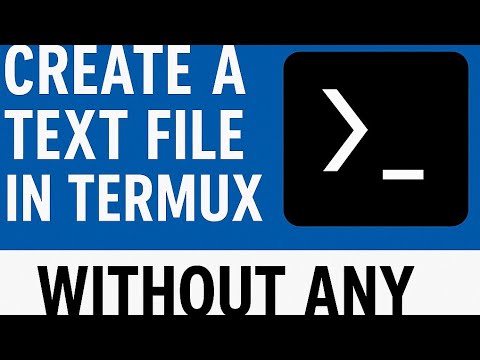 Create a Text File in Termux Without Any Editor or IDE | Linux Terminal Basics