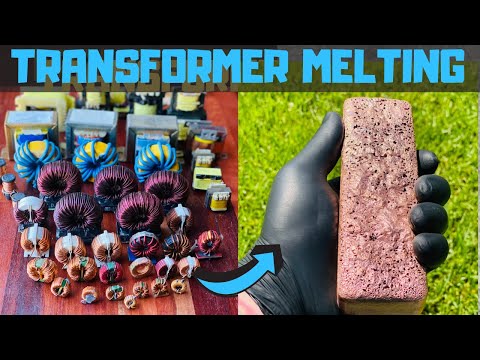 Big Copper Bar From Transformers , Inductors &  Inductors - ASMR Metal Melting - Trash To Treasure