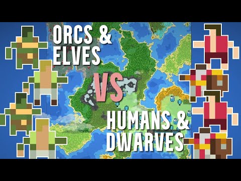 Two Mixed-Race Kingdoms Fight Over A Massive Fantasy World! - WorldBox