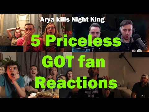 Priceless Game Of Thrones Fan Reactions : Arya kills Night King