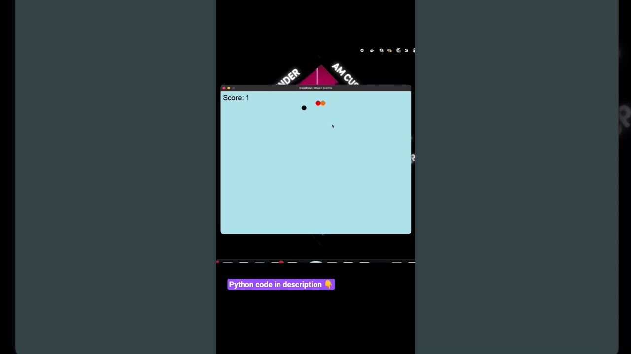 Classic snake game || Python code in description || subscribe for more #graphic #pygame #python