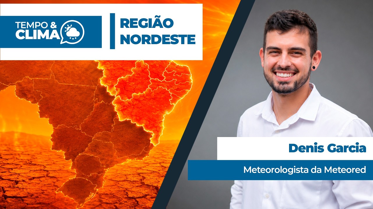 Previsão do tempo para a região NORDESTE