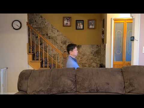 Fake escalator (no stairs behind the couch)