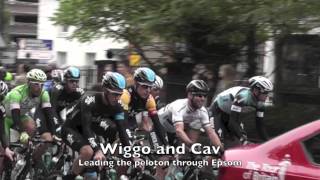 preview picture of video 'Tour of Britain - Stage 7 - Surrey - Wiggo and Cav in Epsom'