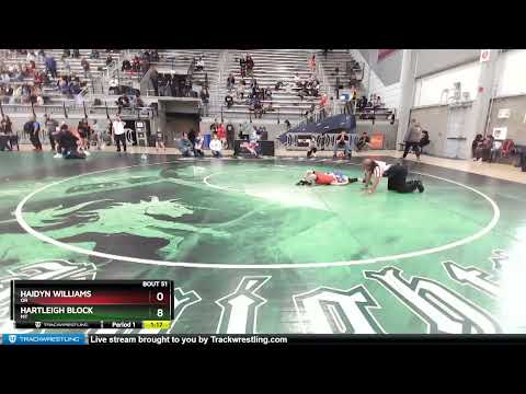 55 Lbs Cons. Semi - Haidyn Williams, OR Vs Hartleigh Block, MT 0a29