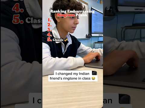Ranking Embarrassing Ringtone Prank 🎶😂😂 #funnyshorts #ringtone #prank