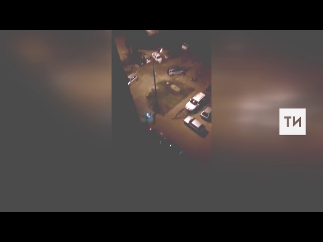 видео стрельбы полицейского по дебоширами в Казани