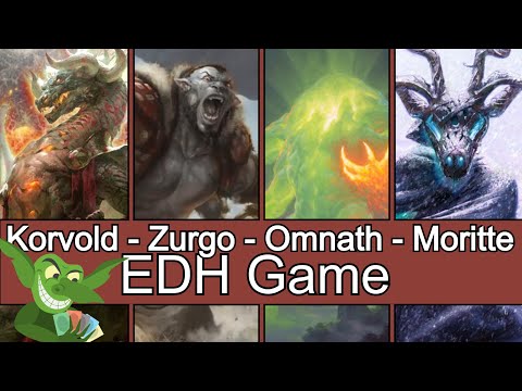 Korvold vs Zurgo vs Omnath vs Moritte EDH / CMDR game play for Magic: The Gathering