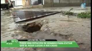 preview picture of video 'El muro evita las inundaciones en Lora del Río'