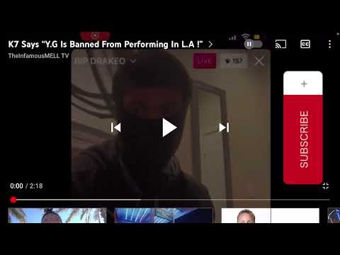 Stinc team k7 says Yg can’t perform in La. I think he should of kept it off line 🤐. 🛑 the violence