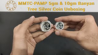 MMTC-PAMP 10gm&5gm  Banyan Tree Silver Coins (999.9) Unboxing || eJohri || Gold & Silver Bullionaire
