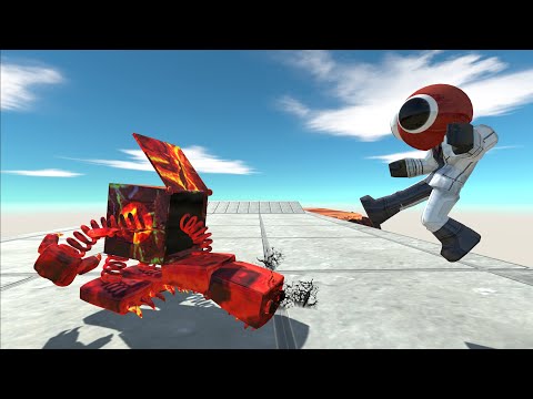 BOXY BOO VS RED RAINBOW FRIENDS DEATH RUN - Animal Revolt Battle Simulator