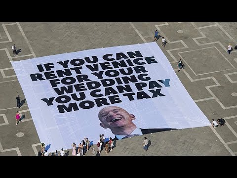 Jeff Bezos and Lauren Sanchez’s wedding sparks protests in Venice