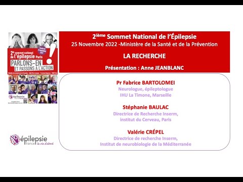 La recherche, Sommet National de l'Épilepsie Novembre 2022