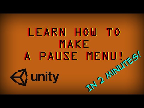 Making a Pause Menu in Unity in 2 Min! | (With Background Paused)