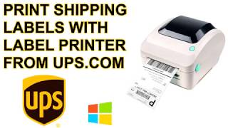 How to print UPS Shipping Label (4x6 Self Adhesive) from UPS.com Website via Browser on Windows