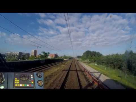 A train driver's view: Almere Oostvaarders - Utrecht CS, SLT, 05-Aug-2016.