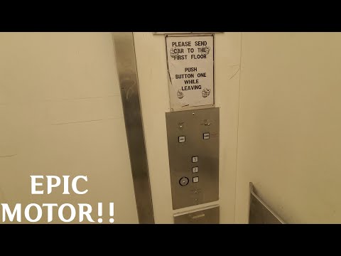 EPIC MOTOR!! AWESOME Montgomery Hydraulic Elevator at Skyline College (Building 1) - San Bruno CA