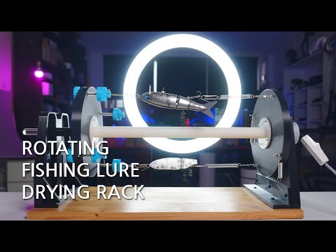 ROTATING FISHING LURE DRYING RACK STL File for Cults