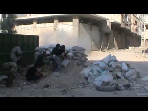 اشتباكات بين مقاتلي كتيبة جعقر الصادق وقوات النظام في حي التضامن في مدينة دمشق