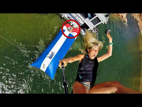 20 Funniest Blob Launch Fails - The Human Water Catapult!