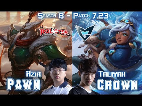 KT Pawn AZIR vs SSG Crown TALIYAH Mid - Patch 7.23 KR Ranked