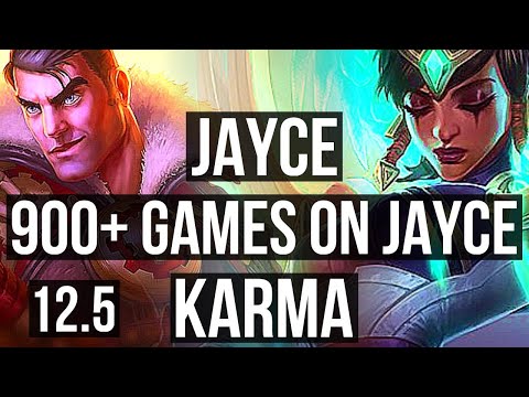 JAYCE vs KARMA (MID) (DEFEAT) | 4.5M mastery, 900+ games, 4/3/12 | NA Diamond | 12.5