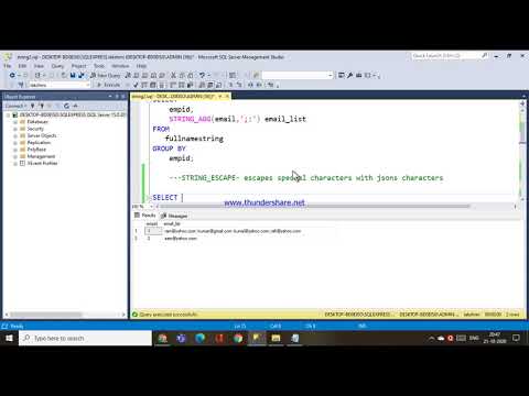 67 String_aggstring_escapestuffsubstring Functions In Sql