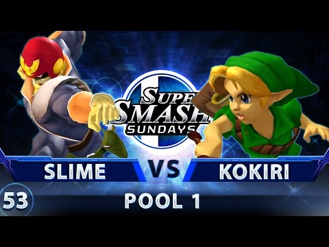 SSS 53 - Slime (Falcon) vs. Kokiri Soldier (Young Link) - SSBM Pool 1 - Smash Melee