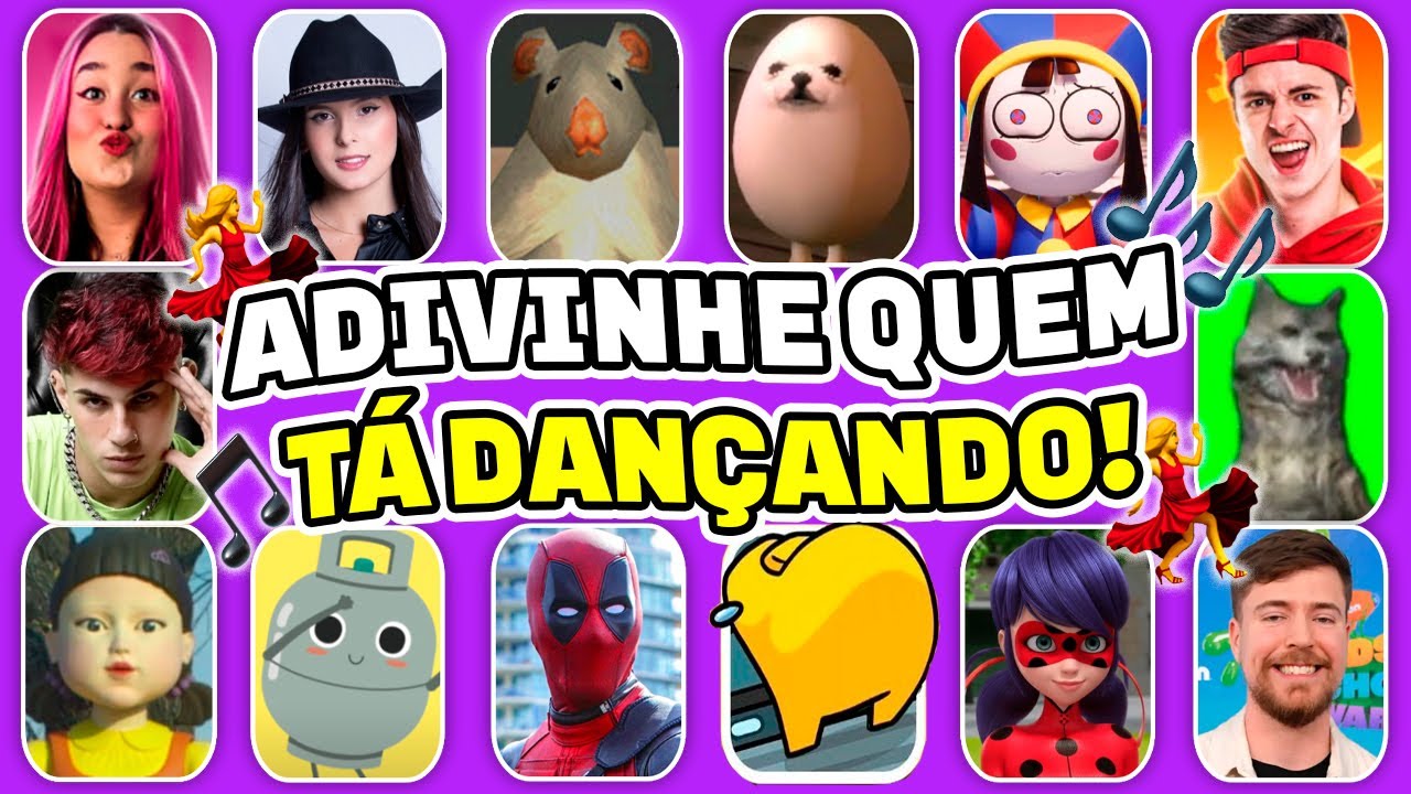 🤔 ADIVINHE QUEM ESTÁ DANÇANDO 😻🎵 | TIKTOK | DESAFIO MUSICAL | Ana Castela, Round 6, Rato Milton