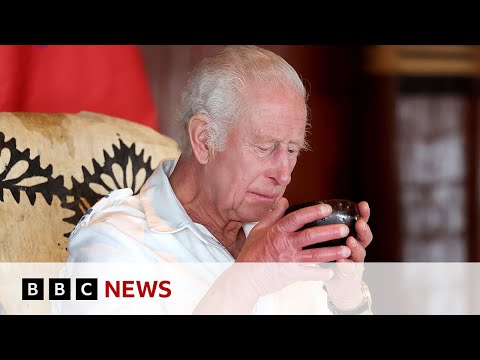Video | King Charles drinks kava during ritual in Samoa | BBC News