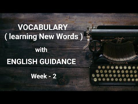 VOCABULARY- learning New Words
