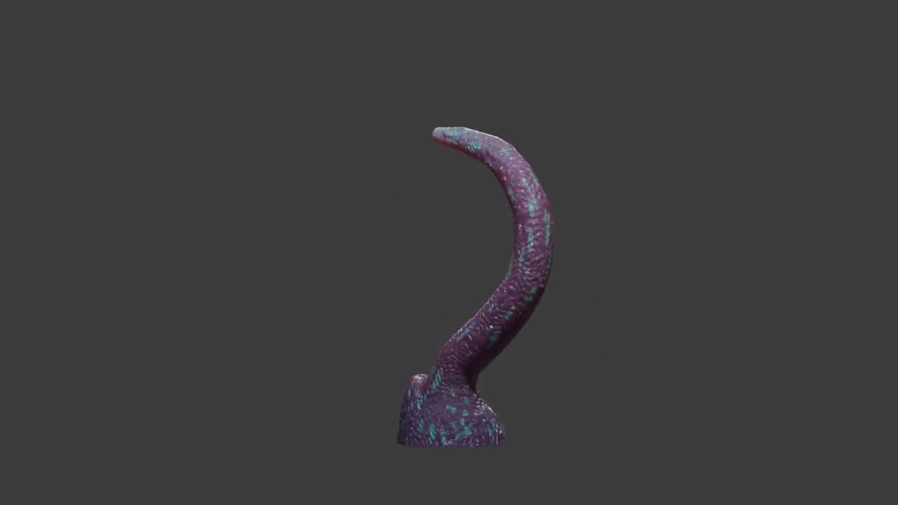 Fantasy Long Alien Tentacle Rigged 3D Model