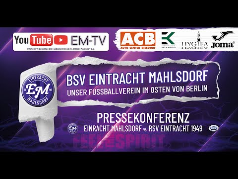 Pressekonferenz - 11.Punktspiel Oberliga - Eintracht Mahlsdorf vs RSV Eintracht 1949 (30.10.22)