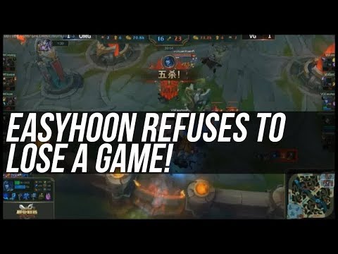 [LPL China] When Easyhoon refuses to lose - Penta Kill saves the game!