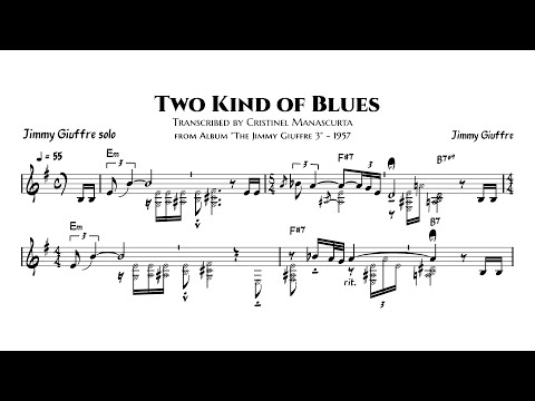 Jimmy Giuffre - Two Kind of Blues (transcription)