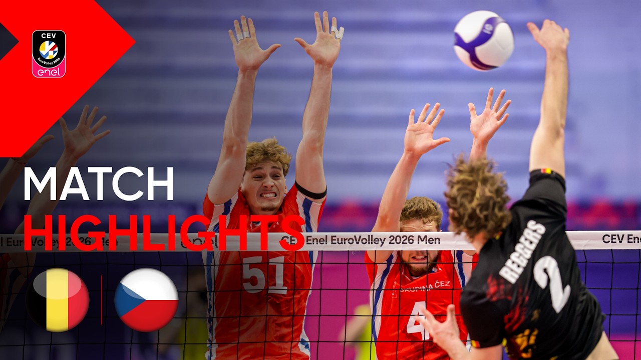 Highlights | BELGIUM vs. CZECHIA | CEV Enel EuroVolley 2026 Men | Eight Finals