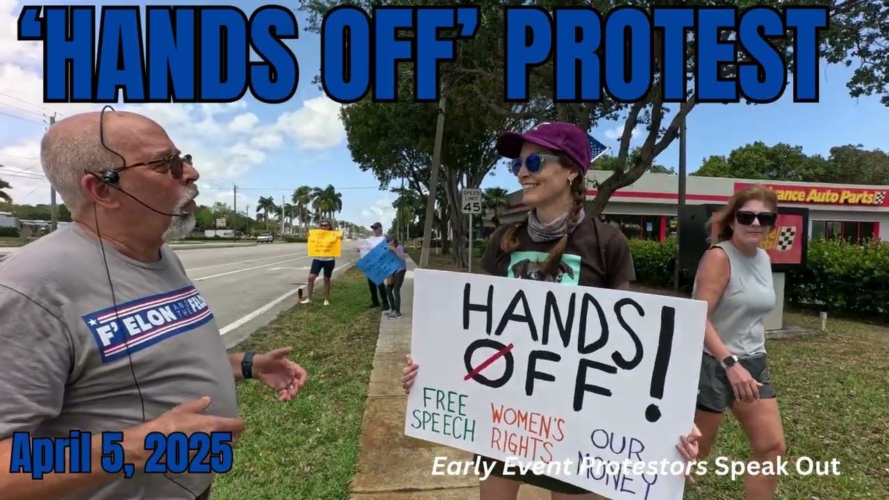 Philip Katz Unity Is Strength ‘HANDS OFF’ PROTEST Delray Beach Florida