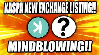 Kaspa Brand New Exchange Listing, This Is Mass Adoption! (EMERGENCY UPDATE)
