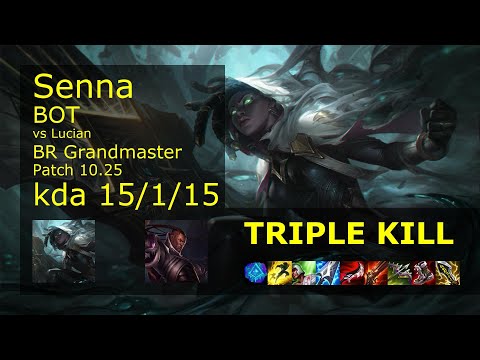 Senna ADC & Bard vs Lucian & Nautilus - BR Grandmaster 15/1/15 Patch 10.25 Gameplay